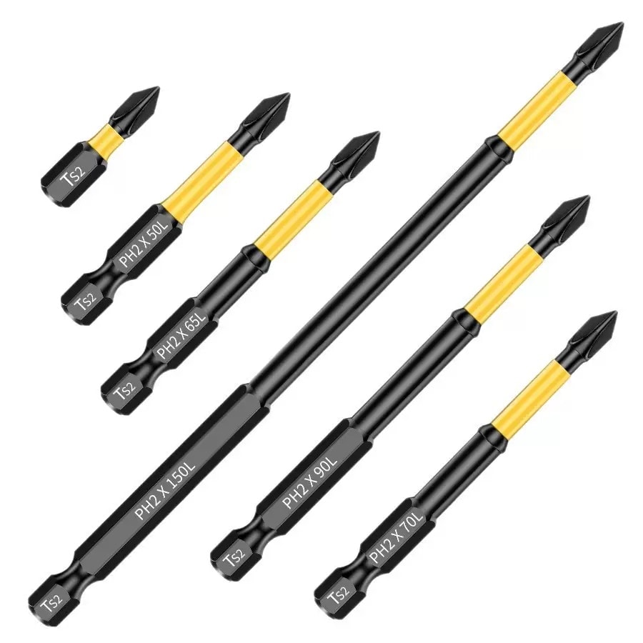Embouts Phillips PH2 magnétiques pour visseuse à choc