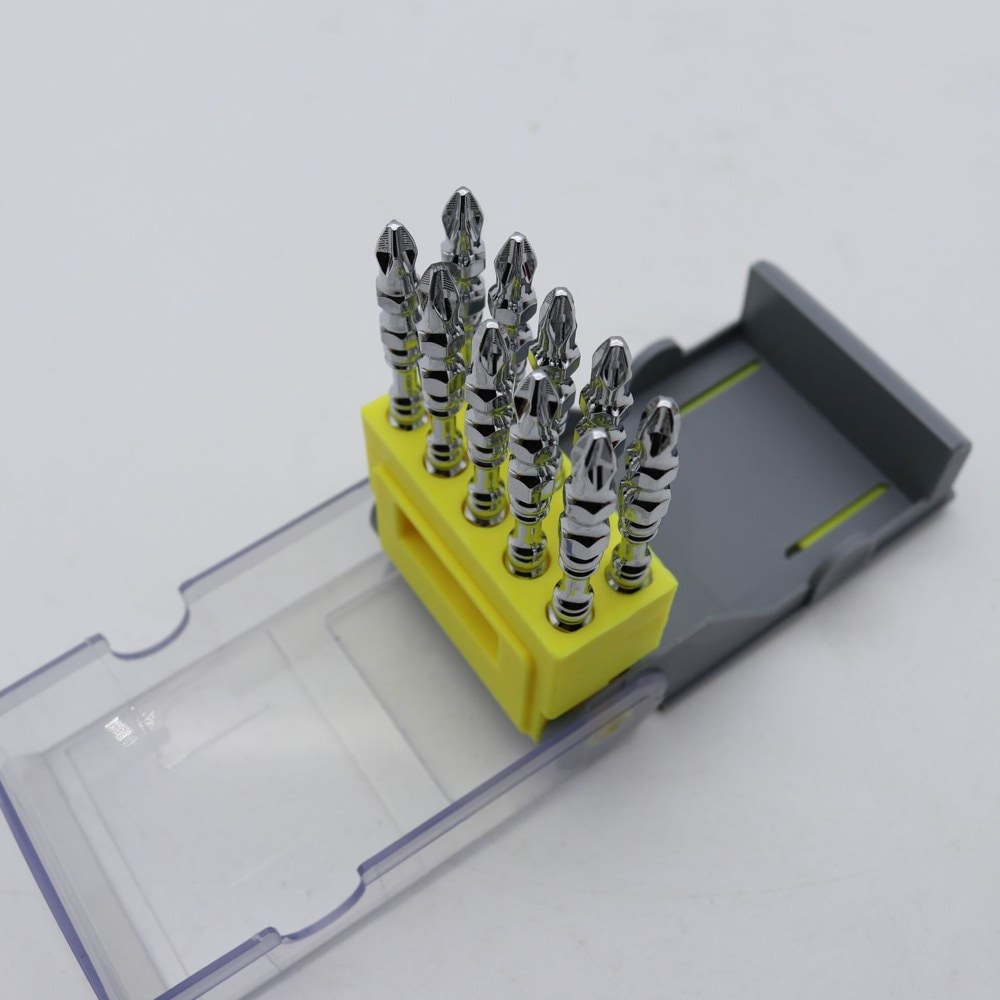 Set mit doppelseitigen Kreuzschlitz-Bits, 65 mm