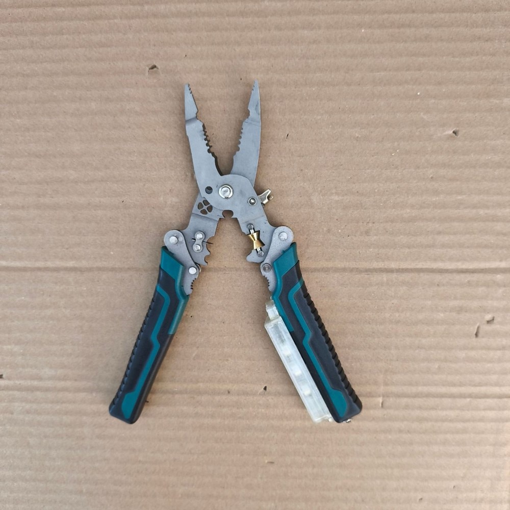 Pinza spelafili a becchi mezzotondi ripiegabile